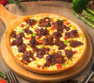 黑椒牛肉披萨的制作方法 黑椒牛肉披萨怎么做 黑椒牛肉披萨的美味图片